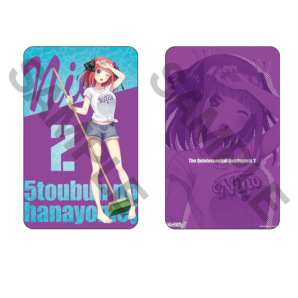 Ảnh card bo góc in hình Gotoubun No Hanayome  Nhà Có 5 Nàng Dâu NĂNG ĐỘNG ver thẻ bo viền 5*8cm suu tầm