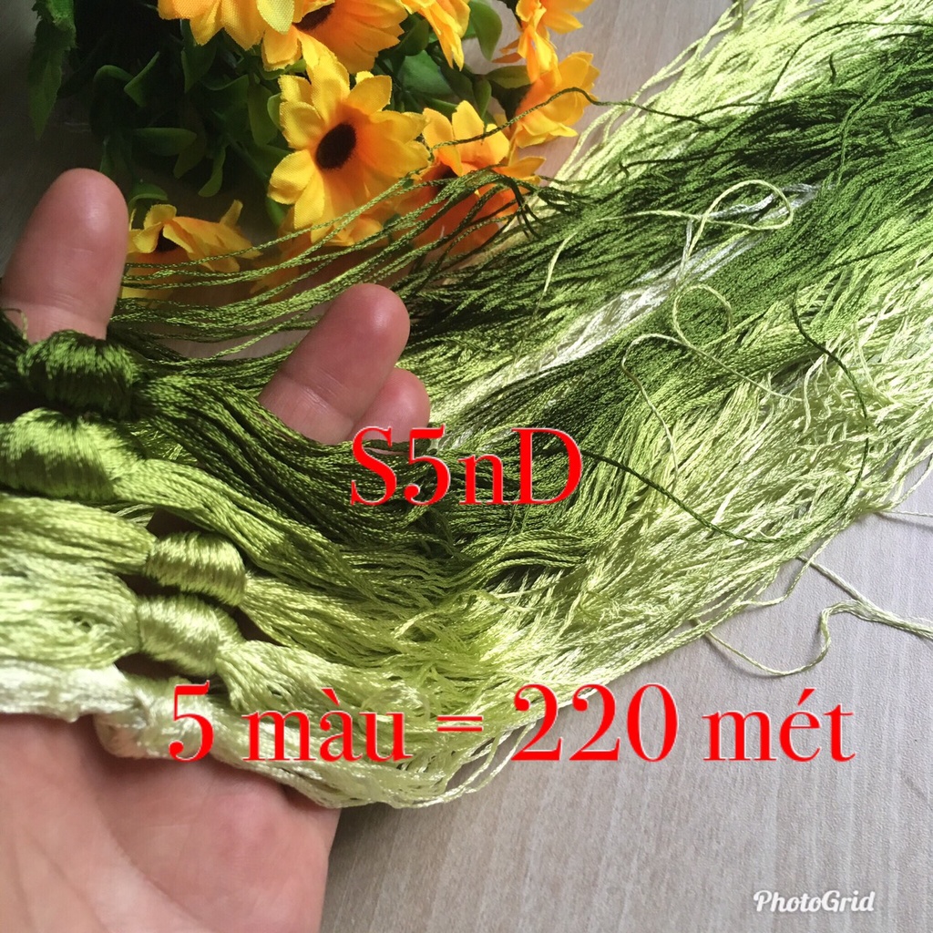 🌺 Chỉ thêu TƠ BÓNG XANH LÁ  thêu tay truyền thống