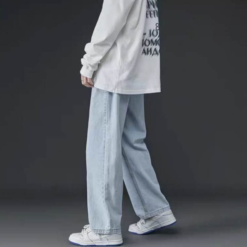 Quần Jean Baggy nam xanh sáng nhạt ống xuông rộng TR03 style hàn quốc 2022-Trend Clothing!