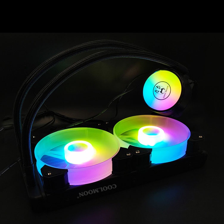 Tản Nhiệt Nước Coolmoon - Tản Nhiệt Nước All in One Coolmoon 240 RGB-Hỗ Trợ All CPU