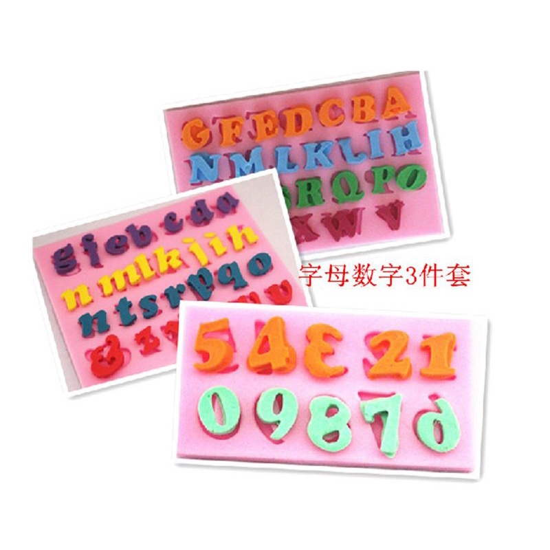 Bộ 3 Khuôn Làm Trang Sức Nhựa Resin Hình Chữ Cái Và Số