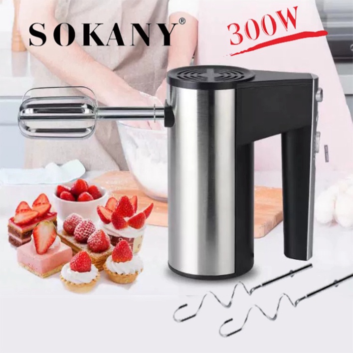 [Mã ELHA22 giảm 5% đơn 300K] Máy Đánh Trứng Cầm Tay 5 Tốc Độ 300W Loại Cao Cấp - SOKANY - New Model