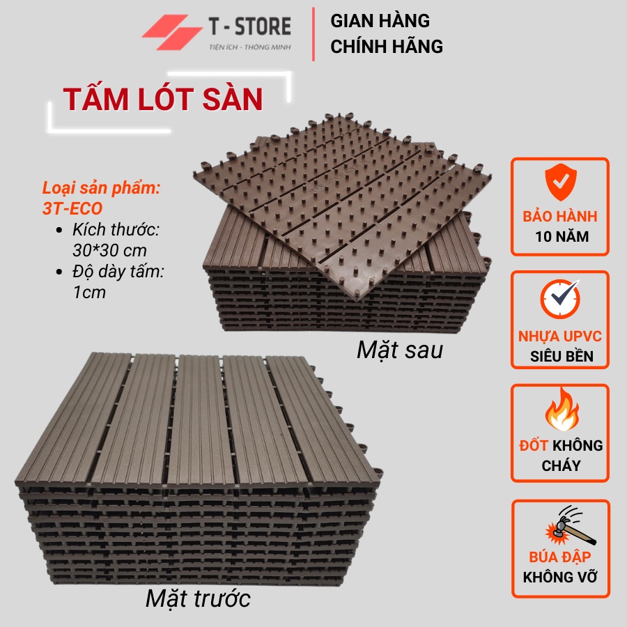 Tấm nhựa lót sàn ngâm nước chịu nhiệt Sienna-Eco, Lót sàn Ban Công, Bể Bơi, Sân Thượng, Sân Vườn.