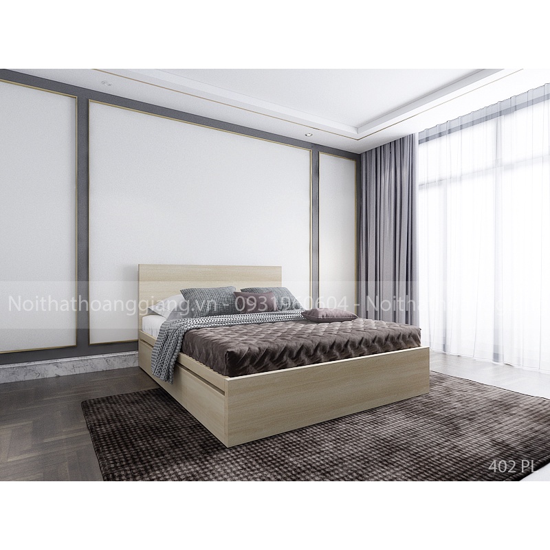 Giường Hộc Kéo Cao cấp, Thiết Kế Cao 40cm, sản xuất bởi HGF - Hoàng Giang Furniture
