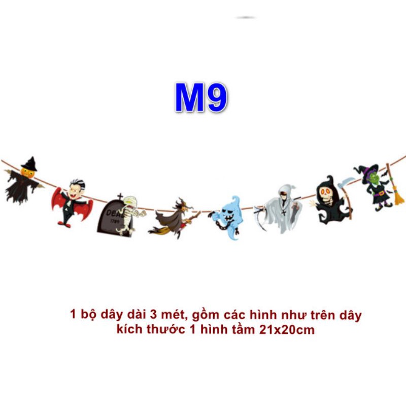 Cờ treo trang trí Halloween mẫu M9