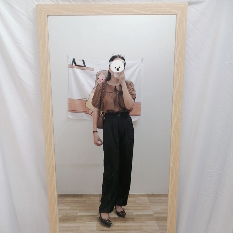 ÁO KIỂU CỔ SEN TAY NGẮN PHỒNG BABYDOLL | BigBuy360 - bigbuy360.vn