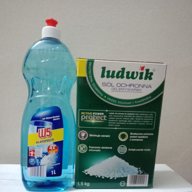 Nước làm bóng Ư5 + muối làm mềm nước ludwik