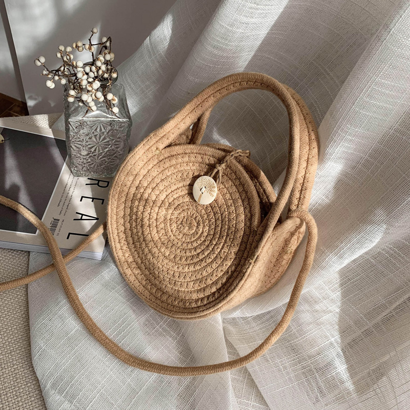 Túi Cói Đeo Chéo Phong Cách Bohemian Thanh Lịch Cho Nữ