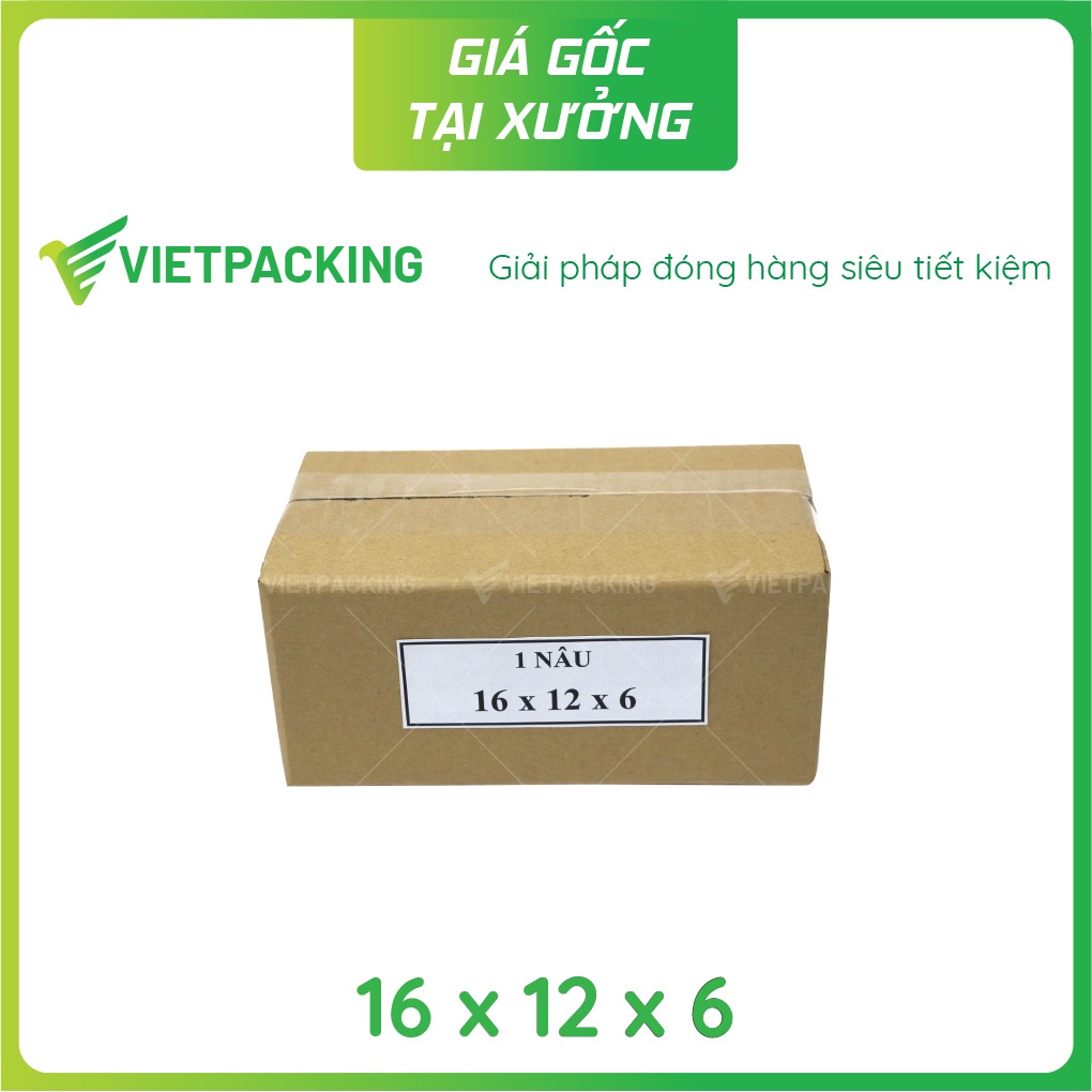 16x12x6 (1 Nâu) - 25 hộp carton đóng hàng hóa nhỏ, tiết kiệm