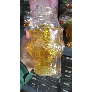 Đèn thắp dầu lưu ly hoa sen 039