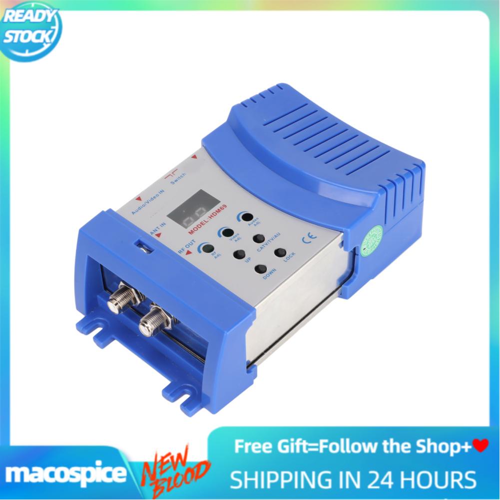 Ổ chuyển đổi AV sang RF nhỏ Macospice HD đa phương tiện 90‑240V độ phân giải cao cho TV gia đình