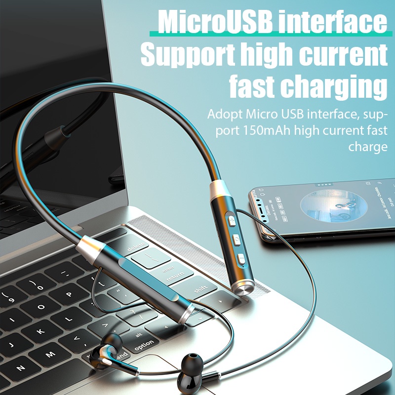 Tai Nghe Thể Thao Bluetooth 200h BT62 Móc Vành Cổ Có Nam Châm Chất Lượng Cao