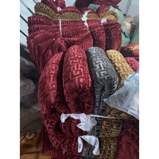 [ GIÁ TỐT ] Chăn Lông Cừu Chữ Vạn - Chăn Cừu Chữ Vạn Đại Hàn in 3D -  Loại Khổ Lớn 2mx2m2 nặng 3.3-3.4 kg