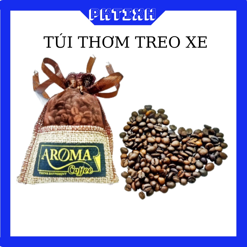 Túi thơm treo xe AROMA mùi cà phê,túi cà phê treo gương xe