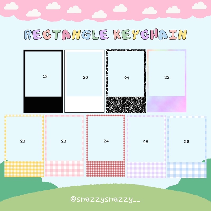 MÓC KHÓA HÌNH CHỮ NHẬT KÈM ẢNH IN THEO YÊU CẦU SNAZZY