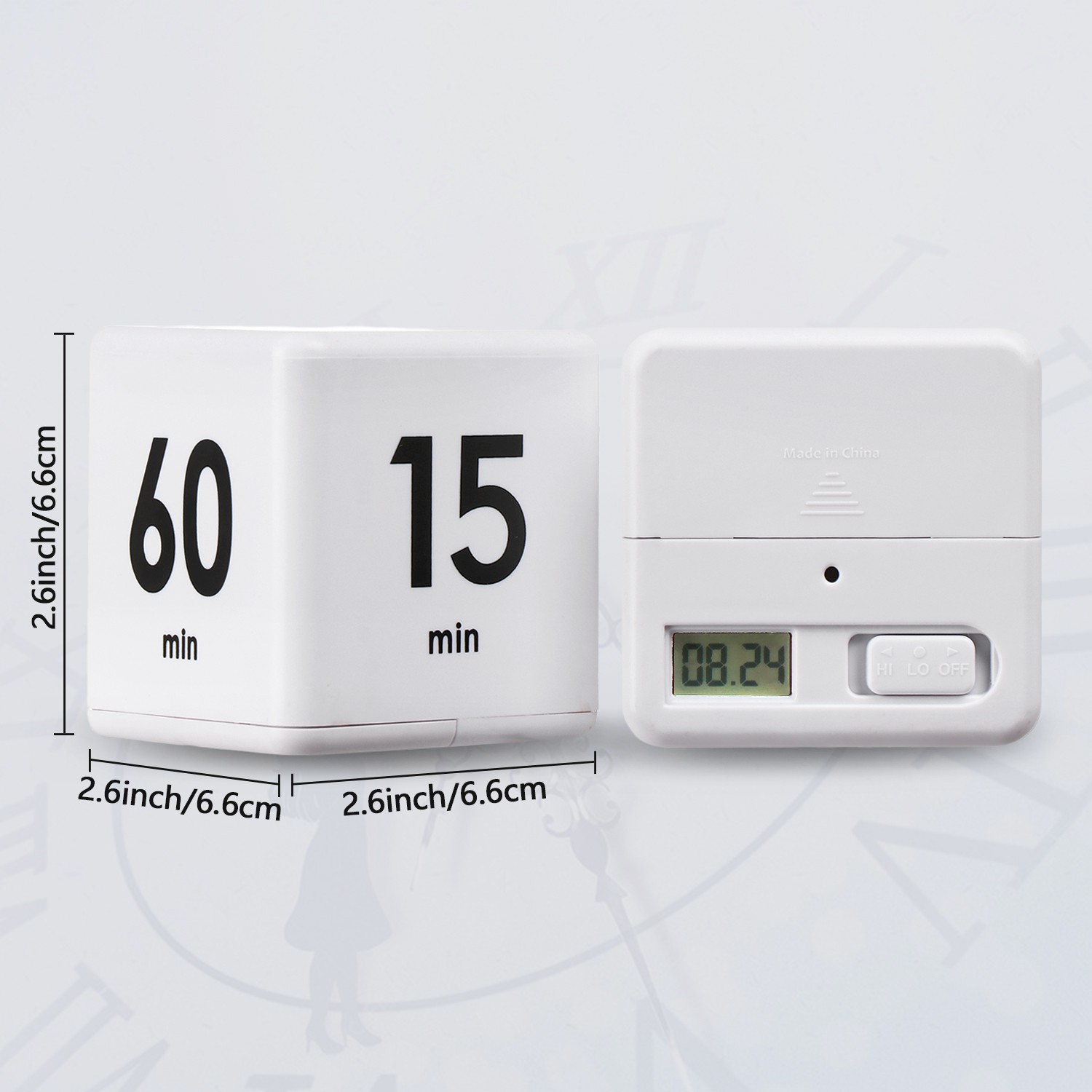 ❤LANSEL❤ 15 20 30 60 Minutes Cube Workout Timer Flip Kitchen Timer For Kids Time|1 3 5 10 Minutes Gravity Sensor Game Timer