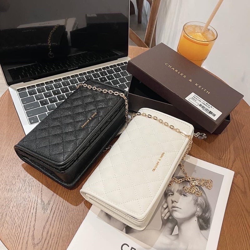 Túi Xách Nữ Túi Đeo Chéo Đeo Vai Da Hạt Logo Nổi Bản To - MS07