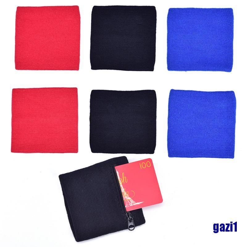 (gazi1) 1PC Sport Armband Running Bag Wristband Sweatband Wrist Pocket Wrist Wallet Bags