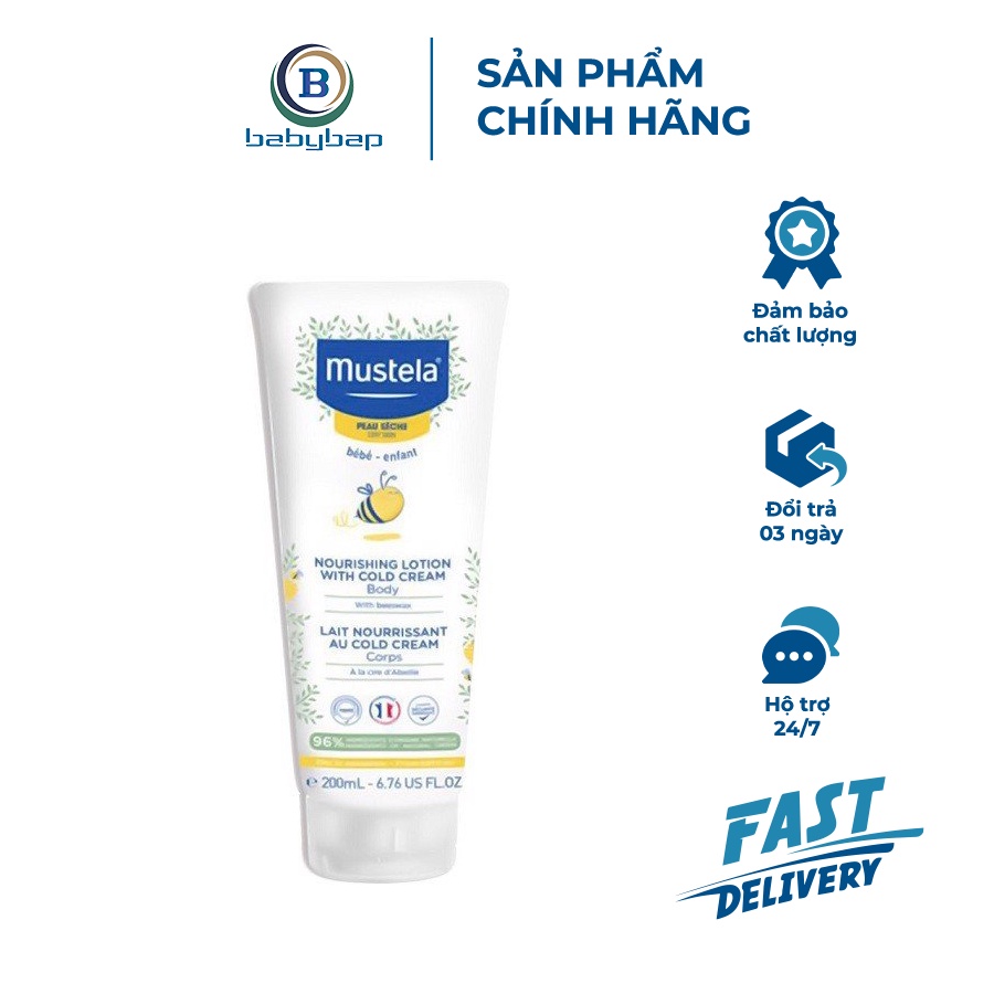 Lotion Dưỡng Thể Da Khô Mustela Nourishing Lotion with Cold Cream 200ml