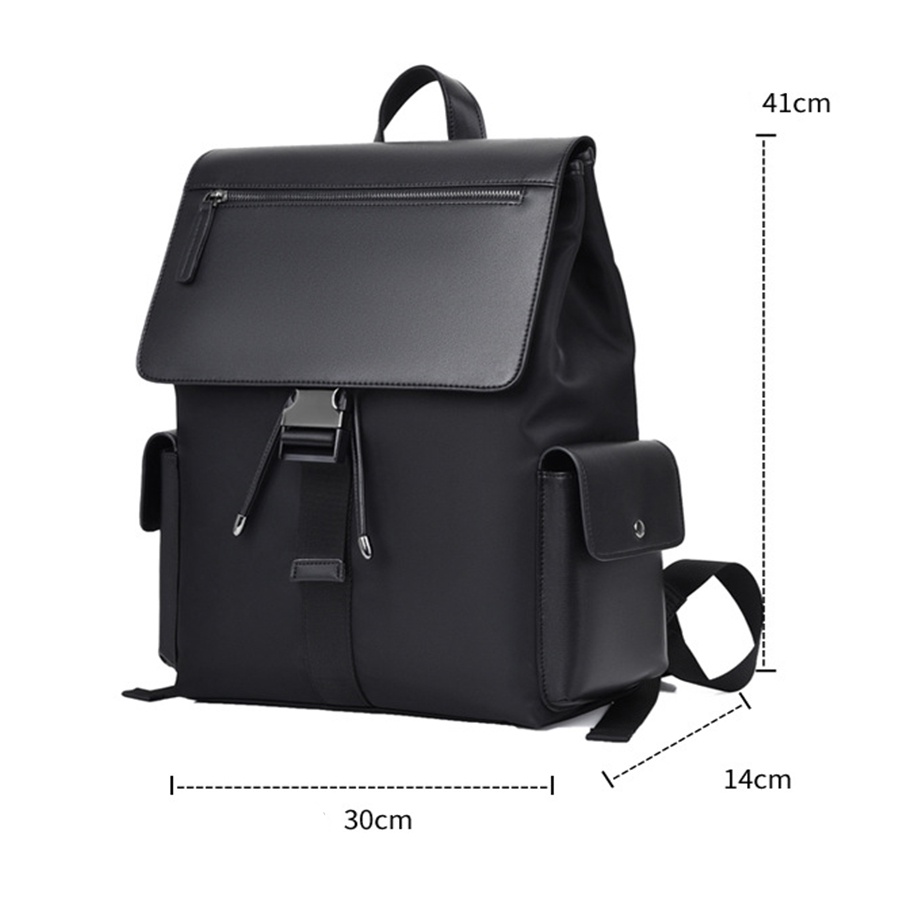 Balo thời trang unisex, balo da nam siêu bền, cặp sách đi học Kanibu nhiều ngăn đựng