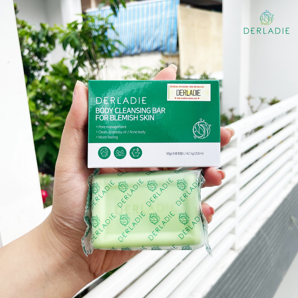 Xà Phòng Giảm Mụn Cơ Thể Sau 7 Ngày Derladie Body Cleansing Bar For Blemish Skin 50g | BigBuy360 - bigbuy360.vn