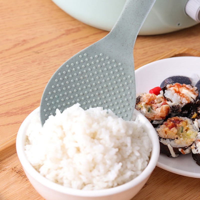 Vá múc cơm nhựa lúa mạch cao cấp, muỗng xới cơm chống dính