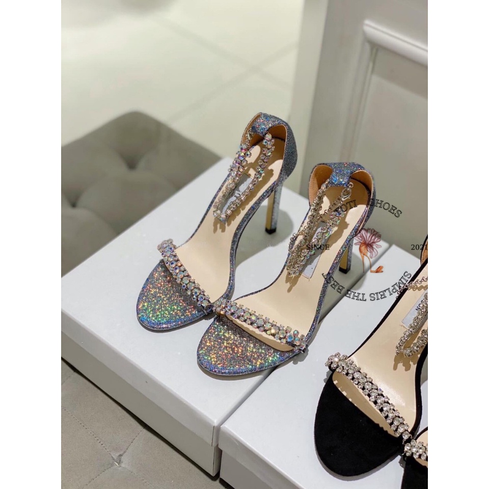 GIÀY CAO GÓT TOTIIE STORE - GUỐC NỮ QUAI NGANG MẢNH ĐÍNH HẠT - GIÀY THỜI TRANG BÍT GÓT KHÓA CÀI 9 PHÂN - G2207600