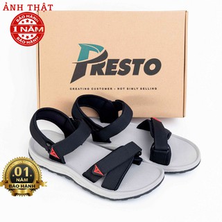 [Fullbox] Giày Sandal Nam Việt Thủy Hai Quai Ngang Đen - VT4