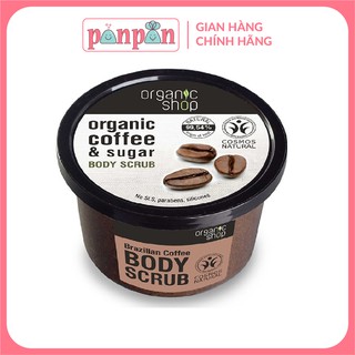 Tẩy tế bào chết toàn thân organic shop organic coffee & sugar body scrub 250ml
