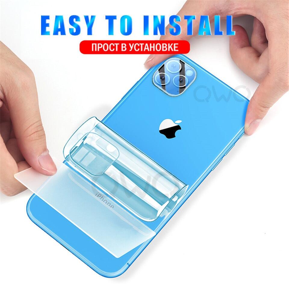 Bộ 2 Miếng Phim Hydrogel 500D Dán Mặt Trước + Sau Cho iPhone 11 12 13 Pro MAX 7 8 6s 6 Plus SE 2020 XR X XS 11 12 Pro MAX 12 13 Kính