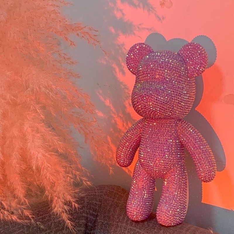 Gấu Bearbrick đính đá màu sắc lựa chọn kích thước 23cm