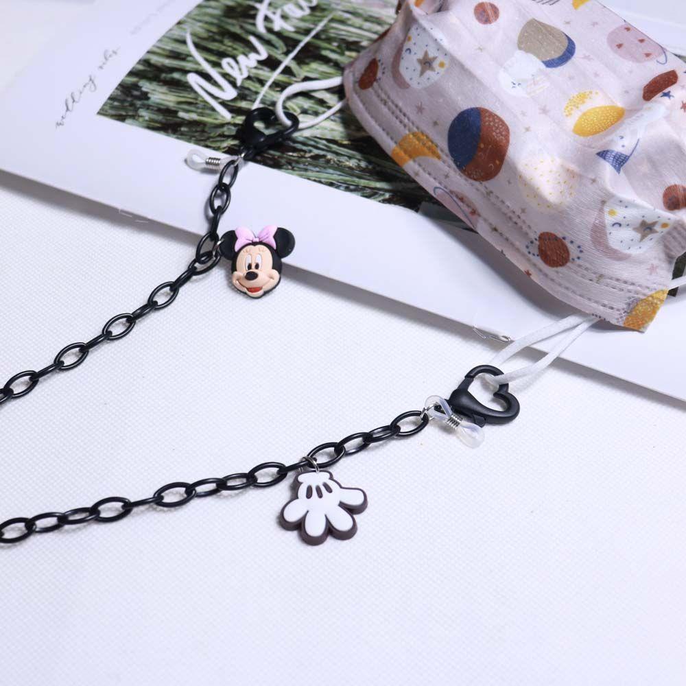 Dây Đeo Mắt Kính Hình Trái Tim / Mickey / Minnie Bằng Acrylic Nhiều Màu Sắc Chống Thất Lạc Tiện Dụng