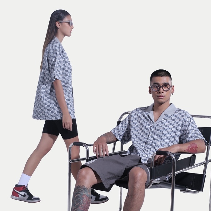 Áo sơ mi Grey Mono NAIVETE Unisex Local brand chính hãng