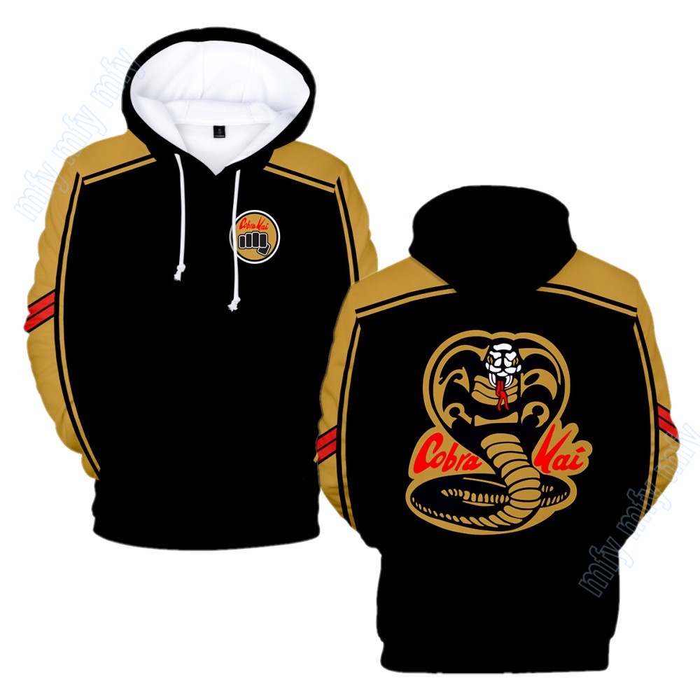 Áo Khoác Hoodie Hóa Trang Nhân Vật Hoạt Hình Cobra Kai The Karate Dành Cho Người Lớn/Trẻ Em