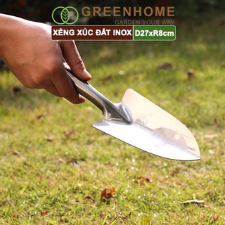 Xẻng làm vườn inox (sắc, bền, chắc chắn)