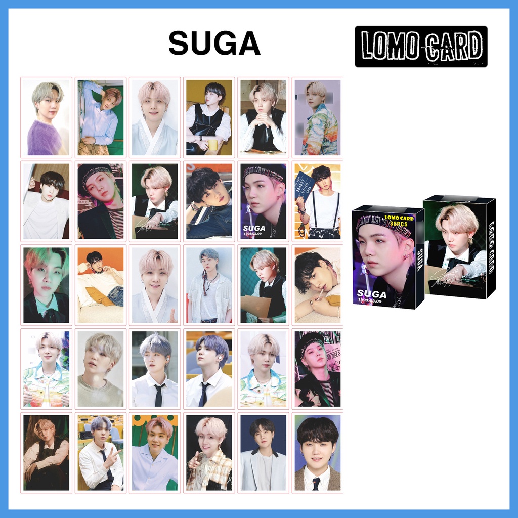 Hộp thẻ ảnh lomo thành viên nhóm nhạc BTS 2022 V JIMIN JUNGKOOK JIN phiên bản Season's Greetings làm album bưu thiếp