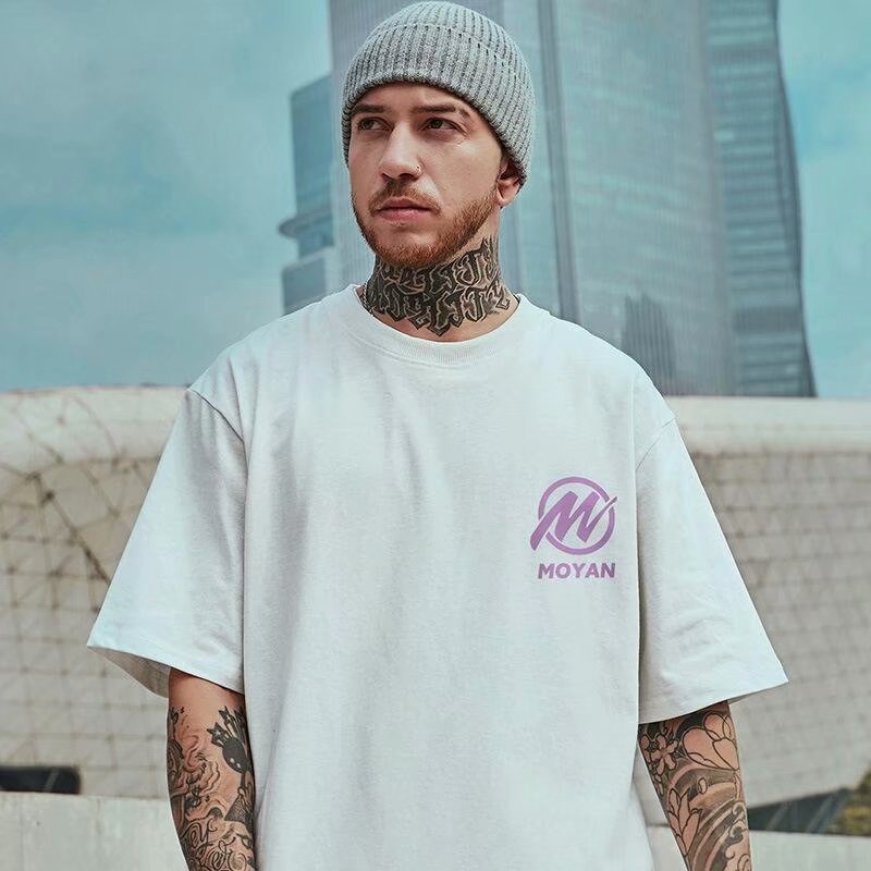 Áo thun ngắn tay dáng rộng in họa tiết thời trang mùa hè Hàn Quốc sành điệu cho nam nữ size M-8XL