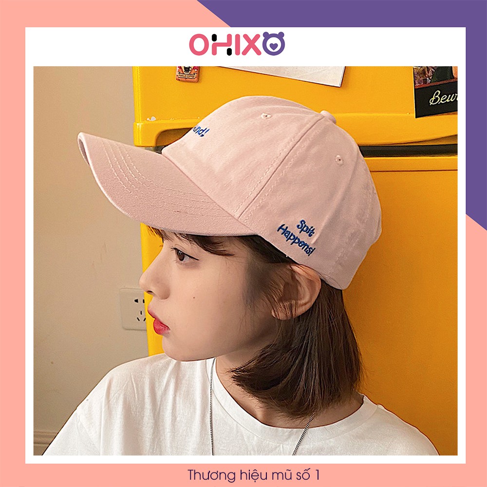 Mũ Lưỡi Trai Nón Kết Nữ Hàn Quốc Thêu Chữ Thời Trang Đẹp Giá Rẻ OHIXO LT03