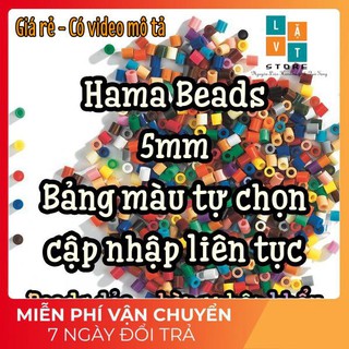 [Bảng màu 1] 1000 Hạt Perler beads 5MM - Hạt nhựa đồ chơi 5mm , Hama Beads, Tranh Pixel