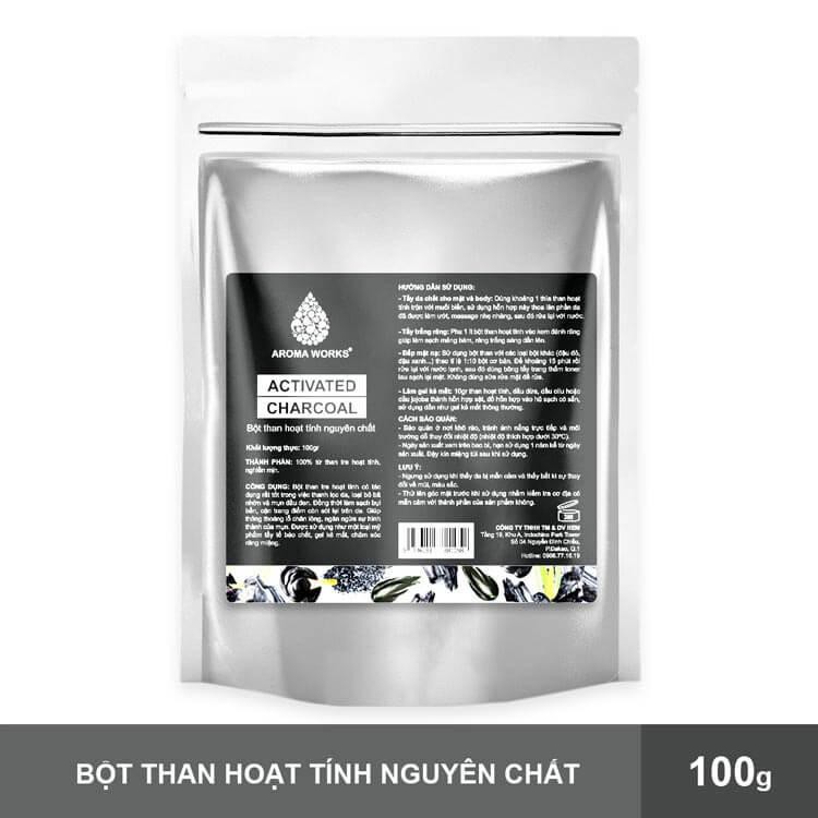 Bột Than Hoạt Tính Nguyên Chất Aroma Works Powdered Activated Carbon 100g