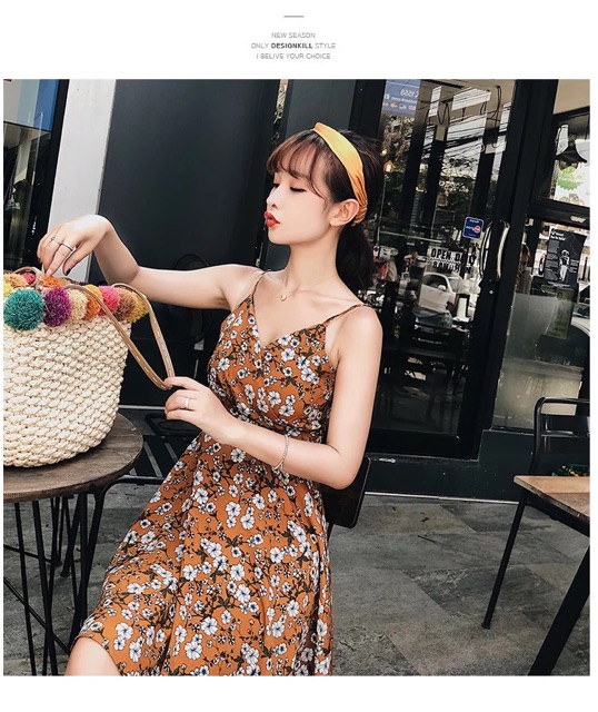 Đầm hai dây nữ