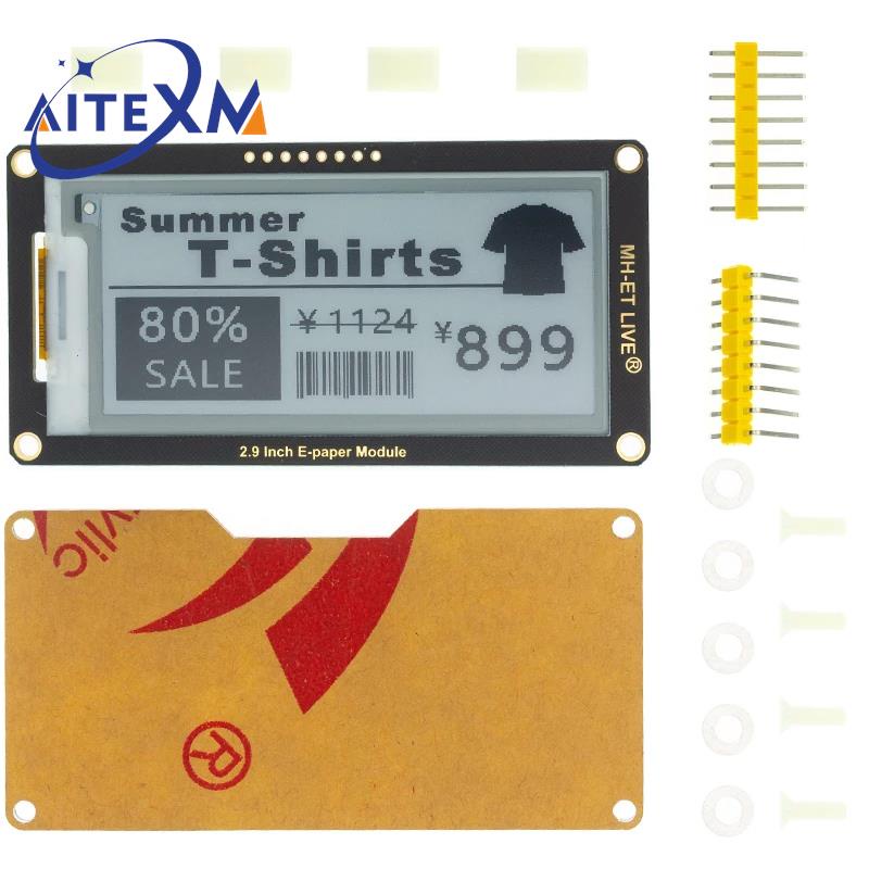 Mô Đun Màn Hình 2.13" 2.13 / 2.9" 2.9 Inch E-Pak E-Ink EInk Cho Arduino UNO STM32 Raspberry PI ESP32