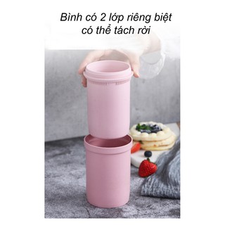Bình nước 2 lớp nhựa lúa mạch