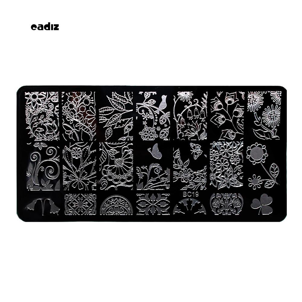 [Hàng mới về] Khuôn vẽ móng tay hình hoa lá đẹp đẽ trang nhã