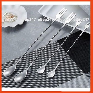 Thìa, muỗng khuấy pha chế, Barspoon bằng inox cao cấp, sang trọng, siêu bền 26cm, 32cm - eBếp247