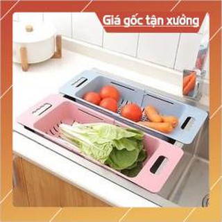 Rổ rửa bát lúa mạch gác bồn gấp gọn