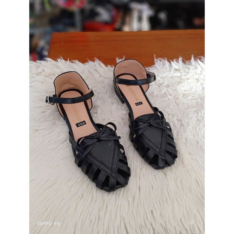 Sandal rọ nơ MAILIAA mã TG gót 2 phân da mềm đi êm