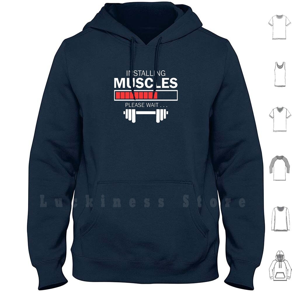 Áo Hoodie In Chữ Please Wait for Dễ Lắp Đặt Tập Gym/Thể Hình