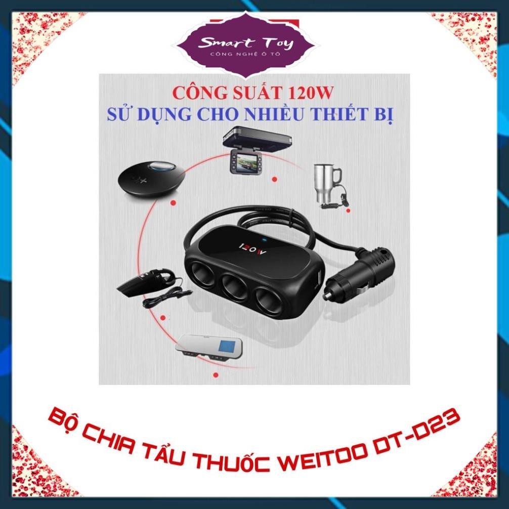 ⚡️Freeship 50k - Toàn quốc⚡️ Bộ chia tẩu thuốc 3 cổng + 2 USB Cao Cấp WT - D23