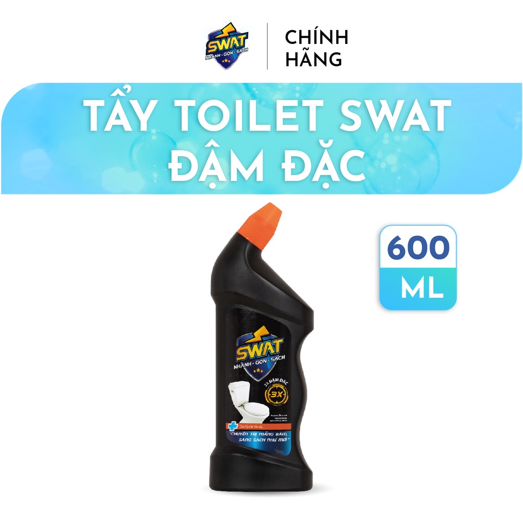 Chất Tẩy Toilet SWAT Chai 600 ML Tiện Lợi